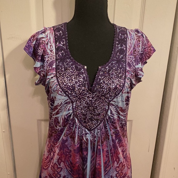Apt 9 | women’s dress| mid length | small | multi-purple - Picture 3 of 9